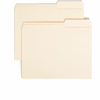 Smead 2/5 Tab Cut Letter Recycled Top Tab File Folder - 8 1/2" x 11" - 3/4" Expansion - Top Tab Location - Right Tab Pos