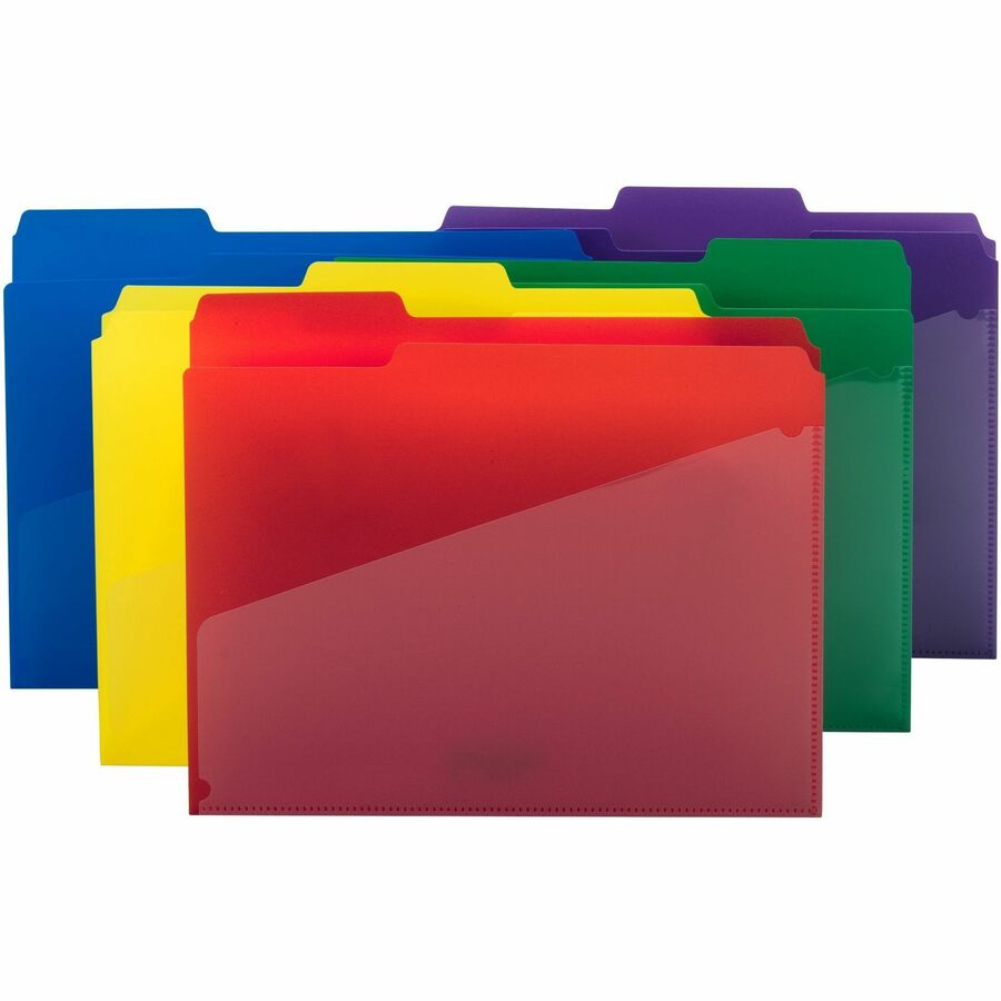 Smead 1/3 Tab Cut Letter Top Tab File Folder - 8 1/2" x 11" - 3/4" Expansion - Top Tab Location - Assorted Tab Position 