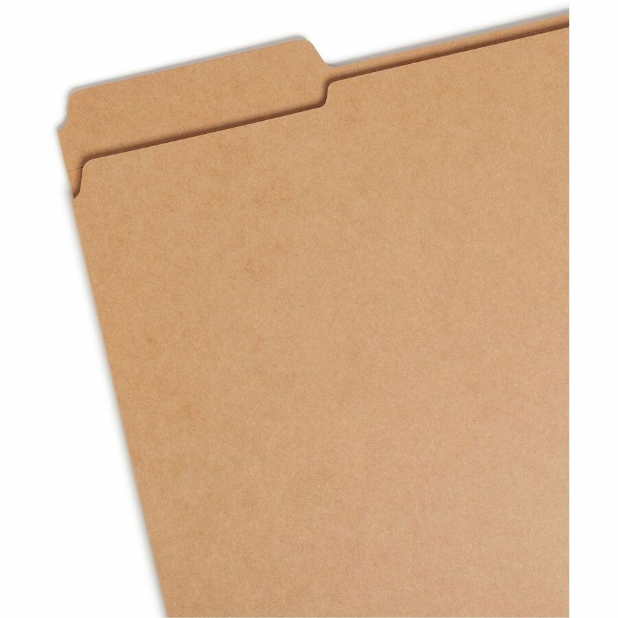 Smead 1/3 Tab Cut Letter Recycled Top Tab File Folder - 8 1/2" x 11" - 3/4" Expansion - Top Tab Location - Assorted Tab 