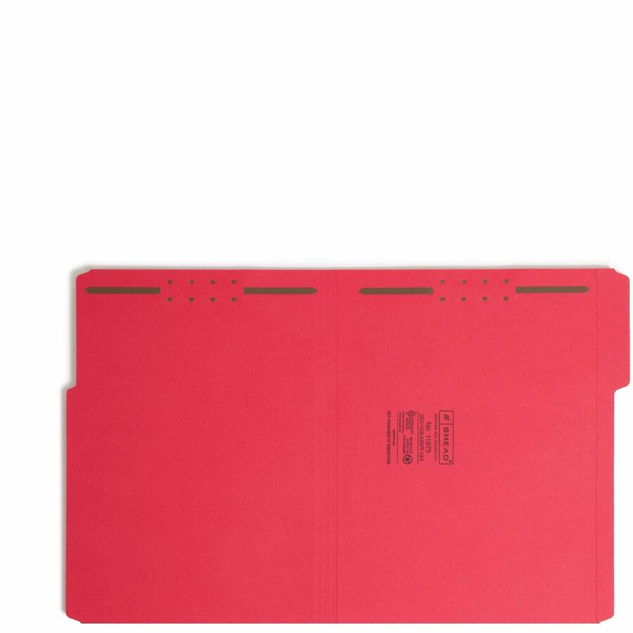 Smead Colored 1/3 Tab Cut Letter Recycled Fastener Folder - 8 1/2" x 11" - 3/4" Expansion - 2 x 2K Fastener - 2" for Fol