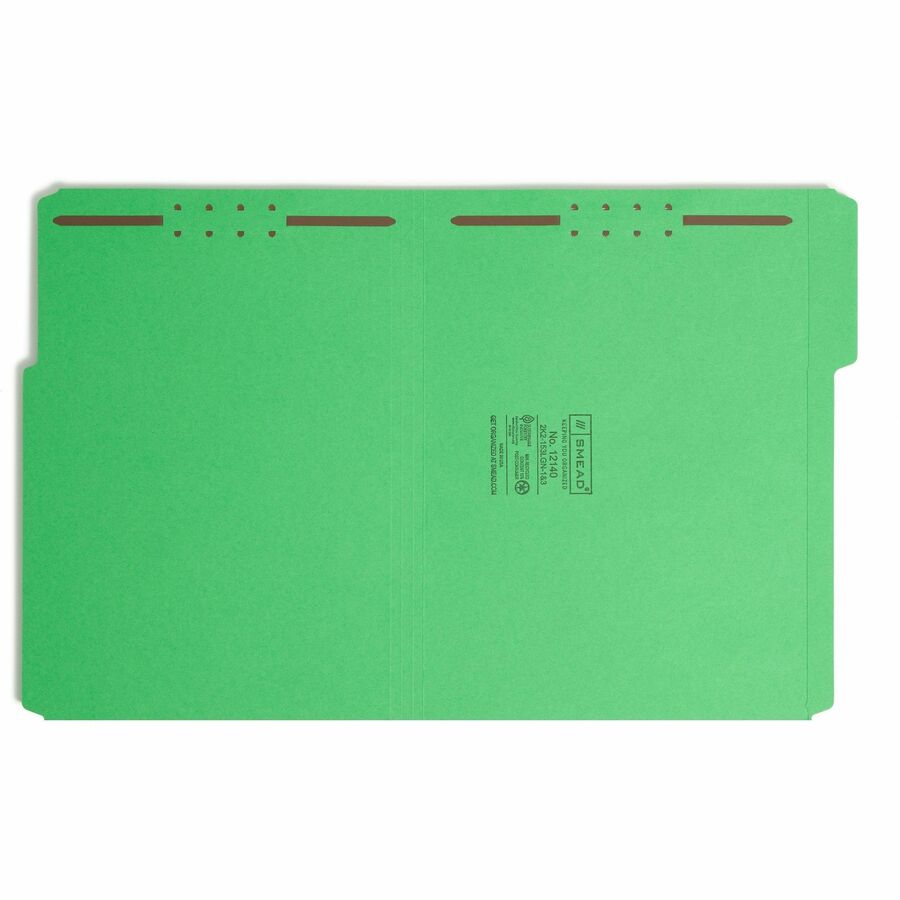 Smead Colored 1/3 Tab Cut Letter Recycled Fastener Folder - 8 1/2" x 11" - 3/4" Expansion - 2 x 2K Fastener - 2" for Fol