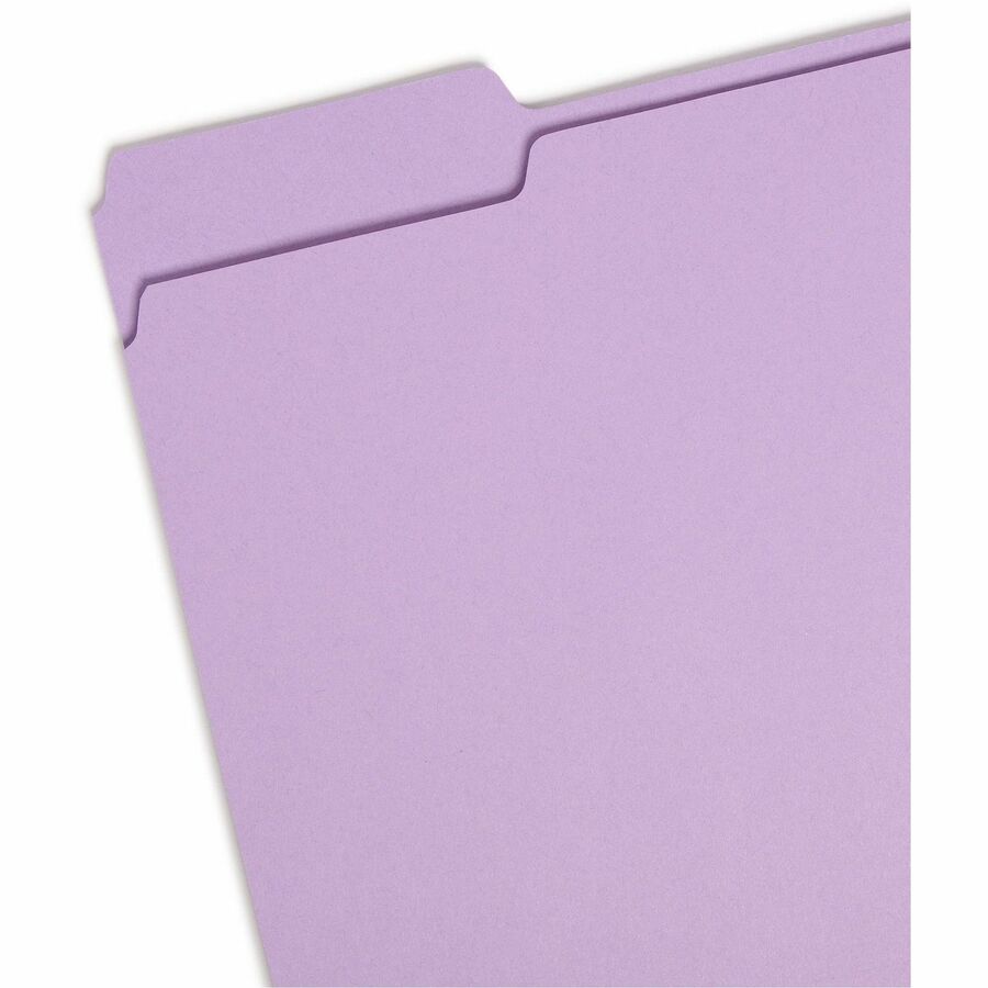 Smead Colored 1/3 Tab Cut Letter Recycled Top Tab File Folder - 8 1/2" x 11" - 3/4" Expansion - Top Tab Location - Assor