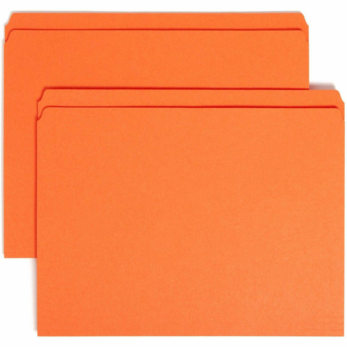 Smead Colored Straight Tab Cut Letter Recycled Top Tab File Folder - 8 1/2" x 11" - 3/4" Expansion - 11 pt. - 2 Plys - O