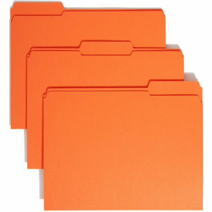 Smead Colored 1/3 Tab Cut Letter Recycled Top Tab File Folder - 8 1/2" x 11" - 3/4" Expansion - Top Tab Location - Assor