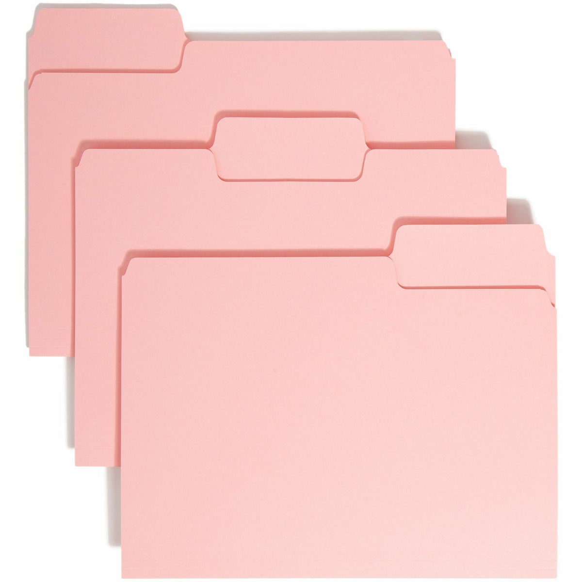 Smead Colored 1/3 Tab Cut Letter Top Tab File Folder - 8 1/2" x 11" - 3/4" Expansion - Top Tab Location - Assorted Tab P