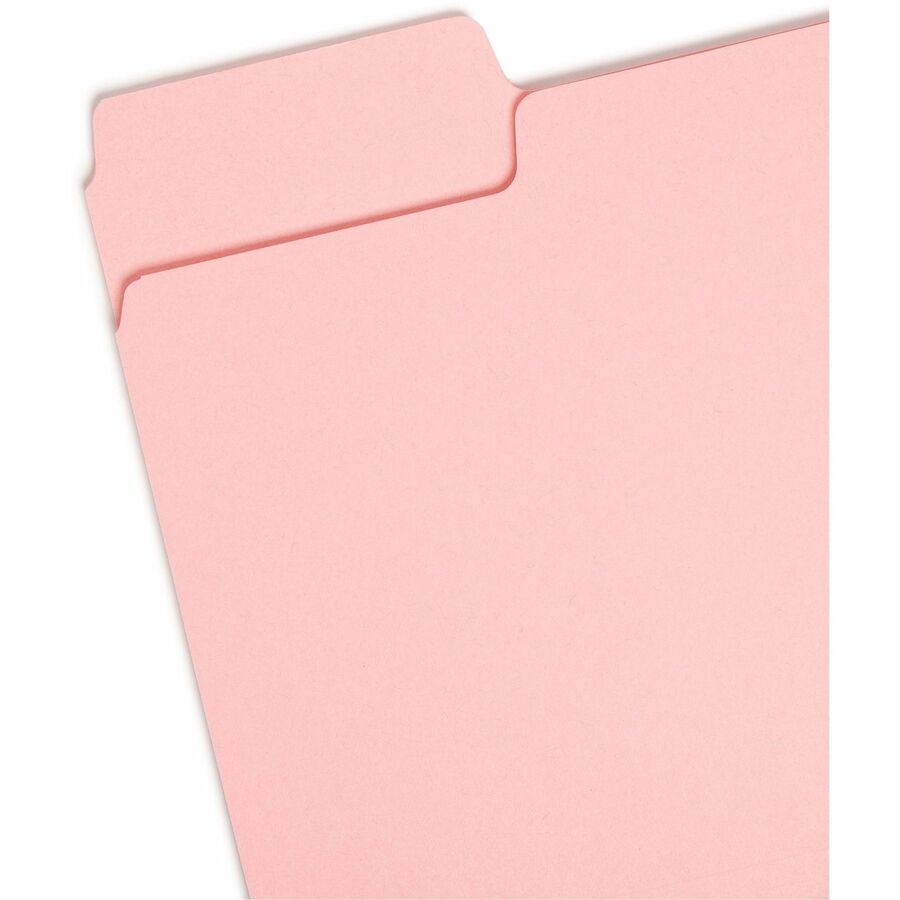 Smead Colored 1/3 Tab Cut Letter Top Tab File Folder - 8 1/2" x 11" - 3/4" Expansion - Top Tab Location - Assorted Tab P
