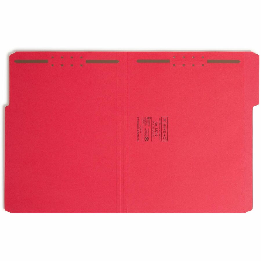 Smead Colored 1/3 Tab Cut Letter Fastener Folder - 8 1/2" x 11" - 3/4" Expansion - 2 x 2K Fastener - 2" for Folder - Top