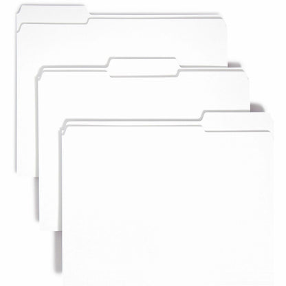 Smead Colored 1/3 Tab Cut Letter Recycled Top Tab File Folder - 8 1/2" x 11" - Top Tab Location - Assorted Tab Position 