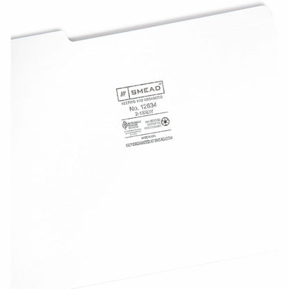 Smead Colored 1/3 Tab Cut Letter Recycled Top Tab File Folder - 8 1/2" x 11" - Top Tab Location - Assorted Tab Position 