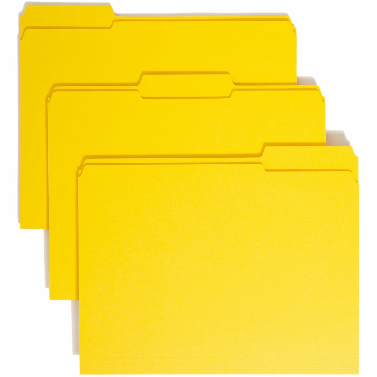 Smead Colored 1/3 Tab Cut Letter Recycled Top Tab File Folder - 8 1/2" x 11" - Top Tab Location - Assorted Tab Position 