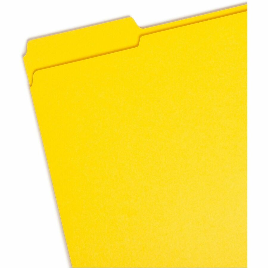 Smead Colored 1/3 Tab Cut Letter Recycled Top Tab File Folder - 8 1/2" x 11" - Top Tab Location - Assorted Tab Position 