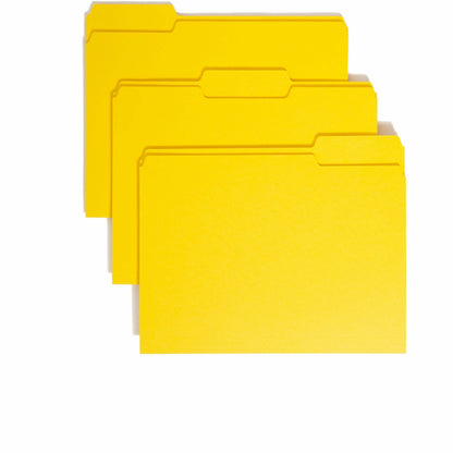 Smead Colored 1/3 Tab Cut Letter Recycled Top Tab File Folder - 8 1/2" x 11" - 3/4" Expansion - Top Tab Location - Assor