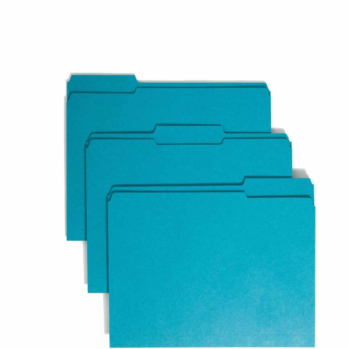 Smead Colored 1/3 Tab Cut Letter Recycled Top Tab File Folder - 8 1/2" x 11" - 3/4" Expansion - Top Tab Location - Assor