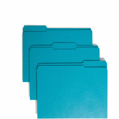 Smead Colored 1/3 Tab Cut Letter Recycled Top Tab File Folder - 8 1/2" x 11" - 3/4" Expansion - Top Tab Location - Assor