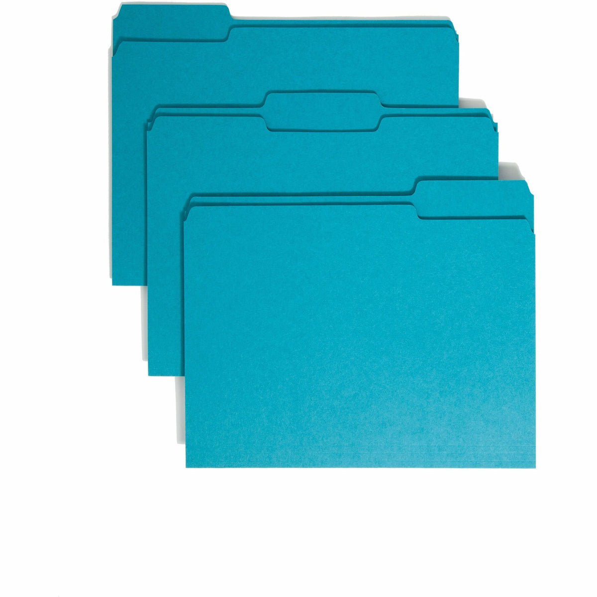 Smead Colored 1/3 Tab Cut Letter Recycled Top Tab File Folder - 8 1/2" x 11" - 3/4" Expansion - Top Tab Location - Assor