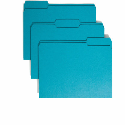 Smead Colored 1/3 Tab Cut Letter Recycled Top Tab File Folder - 8 1/2" x 11" - 3/4" Expansion - Top Tab Location - Assor
