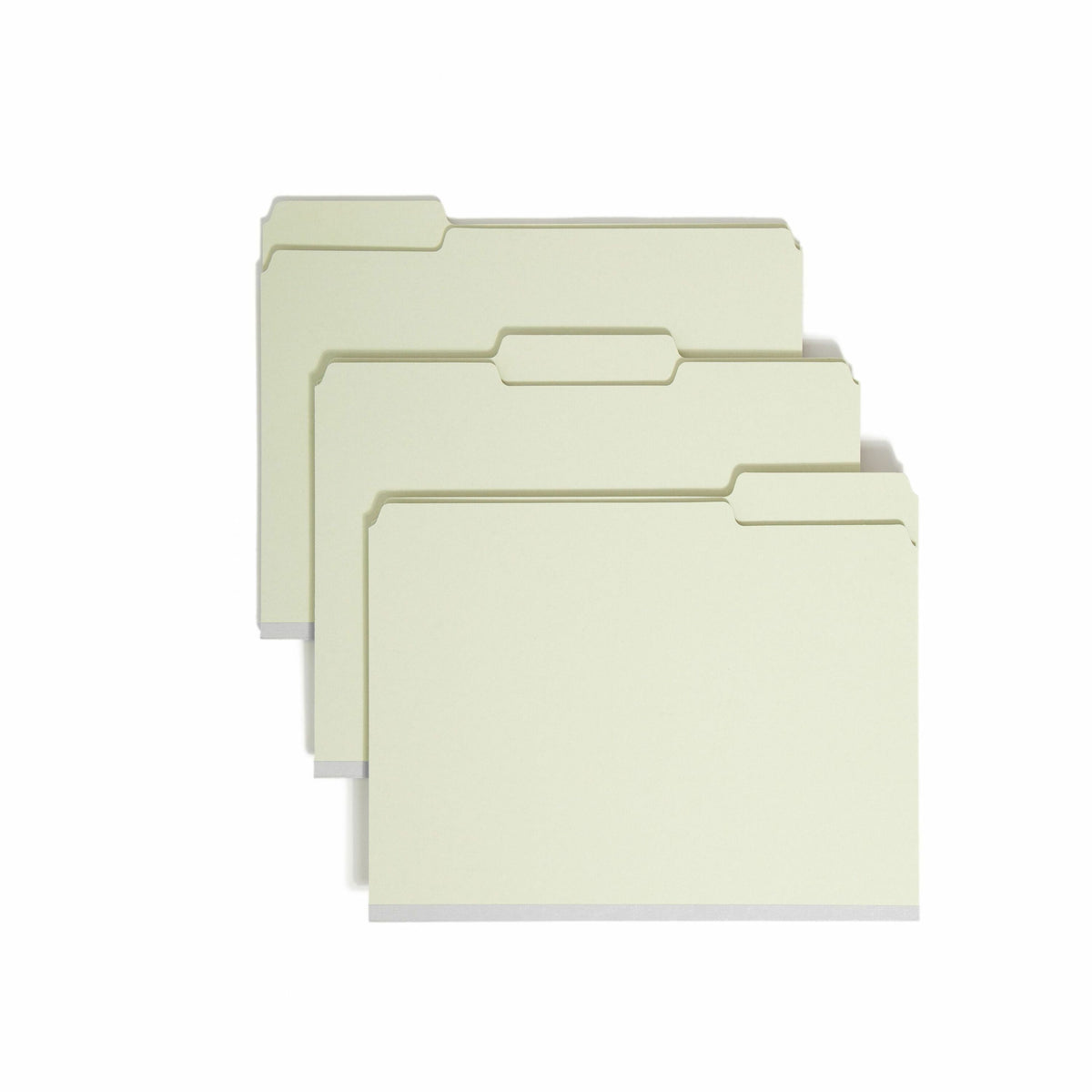 Smead 1/3 Tab Cut Letter Recycled Top Tab File Folder - 8 1/2" x 11" - 1" Expansion - Top Tab Location - Assorted Tab Po