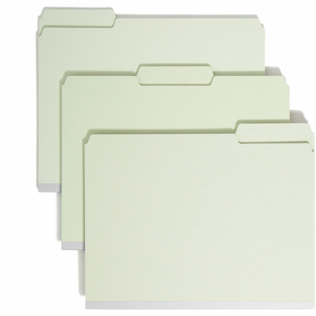 Smead 1/3 Tab Cut Letter Recycled Top Tab File Folder - 8 1/2" x 11" - 2" Expansion - Top Tab Location - Assorted Tab Po