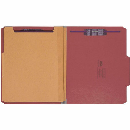 Smead SafeSHIELD 2/5 Tab Cut Letter Recycled Classification Folder - 8 1/2" x 11" - 2" Expansion - 2 x 2S Fastener - 2" 