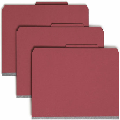 Smead SafeSHIELD 2/5 Tab Cut Letter Recycled Classification Folder - 8 1/2" x 11" - 2" Expansion - 2 x 2S Fastener - 2" 
