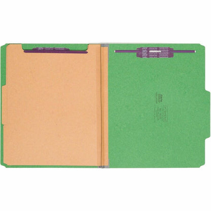 Smead SafeSHIELD 2/5 Tab Cut Letter Recycled Classification Folder - 8 1/2" x 11" - 2" Expansion - 2 x 2S Fastener - 2" 