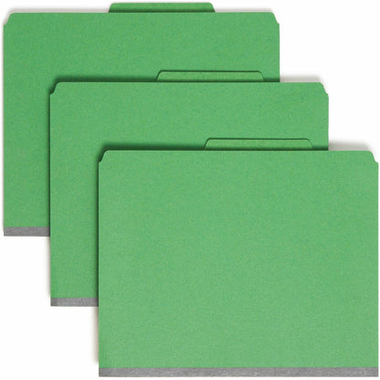 Smead SafeSHIELD 2/5 Tab Cut Letter Recycled Classification Folder - 8 1/2" x 11" - 2" Expansion - 2 x 2S Fastener - 2" 