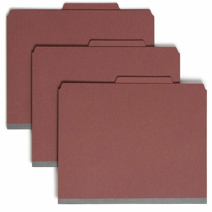 Smead SafeSHIELD 2/5 Tab Cut Letter Recycled Classification Folder - 8 1/2" x 11" - 2" Expansion - 2 x 2S Fastener - 2" 