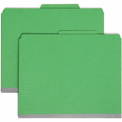 Smead SafeSHIELD 2/5 Tab Cut Letter Recycled Classification Folder - 8 1/2" x 11" - 2" Expansion - 2 x 2S Fastener - 2" 