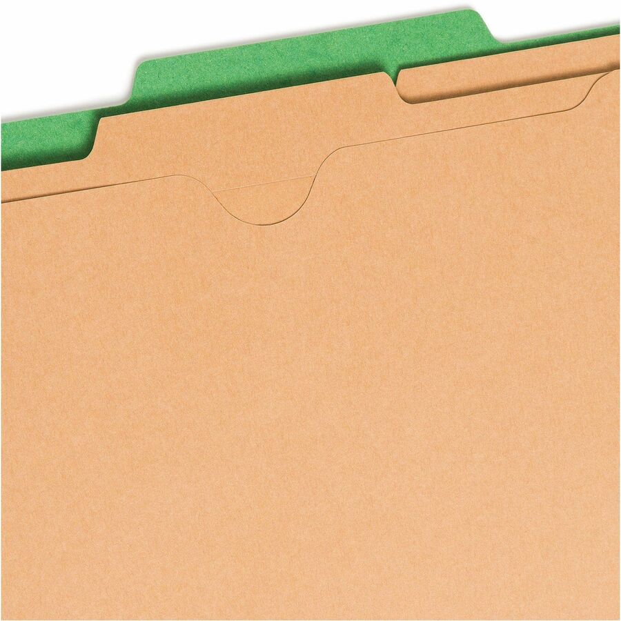 Smead SafeSHIELD 2/5 Tab Cut Letter Recycled Classification Folder - 8 1/2" x 11" - 2" Expansion - 2 x 2S Fastener - 2" 