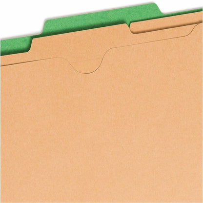 Smead SafeSHIELD 2/5 Tab Cut Letter Recycled Classification Folder - 8 1/2" x 11" - 2" Expansion - 2 x 2S Fastener - 2" 