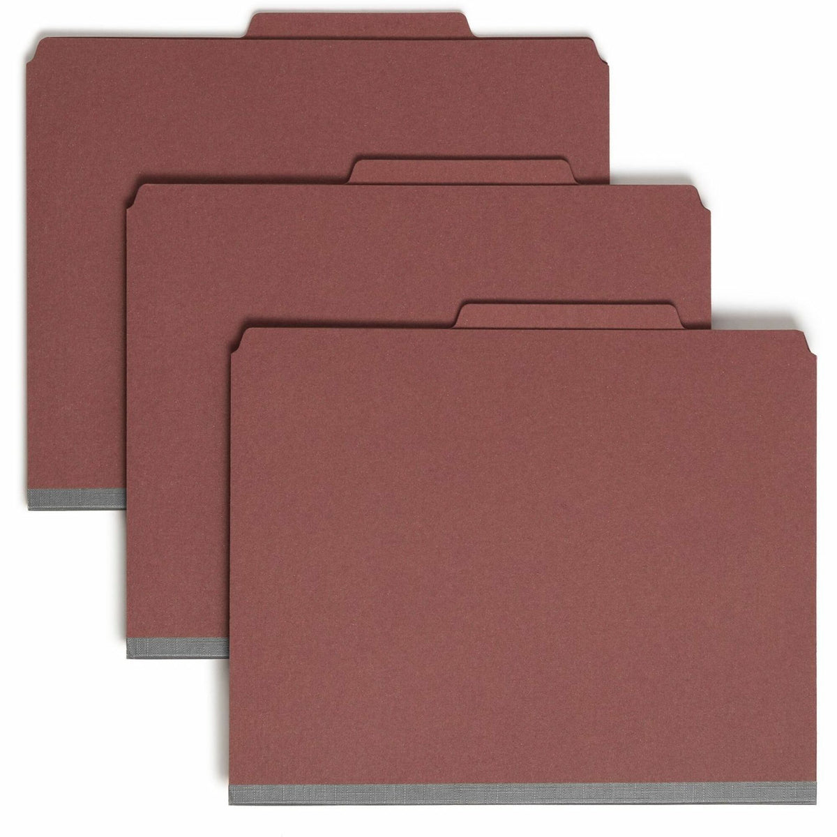 Smead SafeSHIELD 2/5 Tab Cut Letter Recycled Classification Folder - 8 1/2" x 11" - 3" Expansion - 2 x 2S Fastener - 1" 