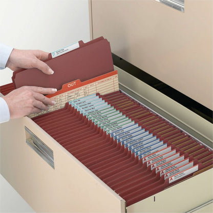 Smead SafeSHIELD 2/5 Tab Cut Letter Recycled Classification Folder - 8 1/2" x 11" - 3" Expansion - 2 x 2S Fastener - 1" 