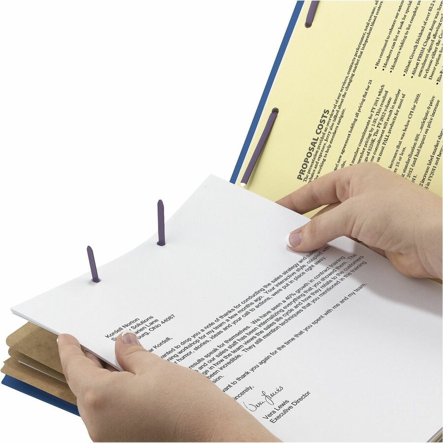 Smead SafeSHIELD 2/5 Tab Cut Letter Recycled Classification Folder - 8 1/2" x 11" - 3" Expansion - 2 x 2S Fastener - 2" 