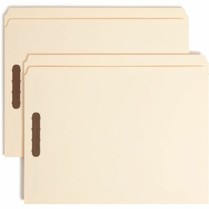 Smead Straight Tab Cut Letter Recycled Fastener Folder - 8 1/2" x 11" - 3/4" Expansion - 2 x 2K Fastener - 2" for Folder