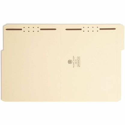 Smead 1/3 Tab Cut Letter Recycled Fastener Folder - 8 1/2" x 11" - 3/4" Expansion - 2 x 2K Fastener - 2" for Folder - To