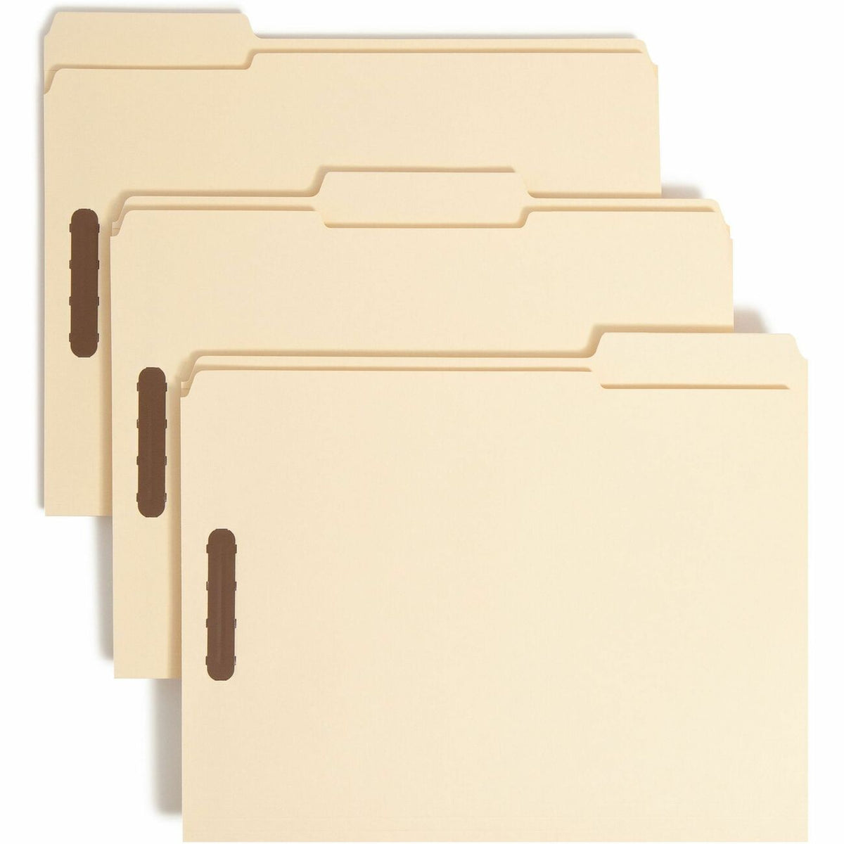 Smead 1/3 Tab Cut Letter Recycled Fastener Folder - 8 1/2" x 11" - 3/4" Expansion - 2 x 2K Fastener - 2" for Folder - To
