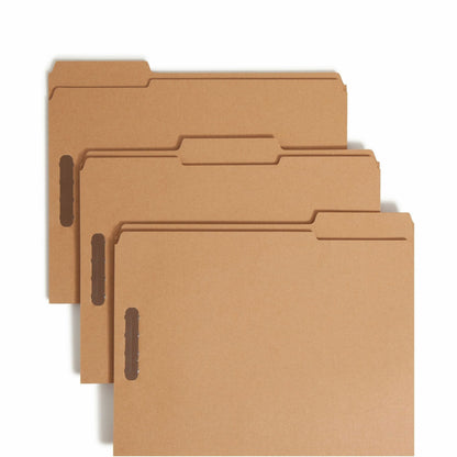Smead 1/3 Tab Cut Letter Recycled Fastener Folder - 8 1/2" x 11" - 3/4" Expansion - 2 x 2K Fastener - 2" for Folder - To