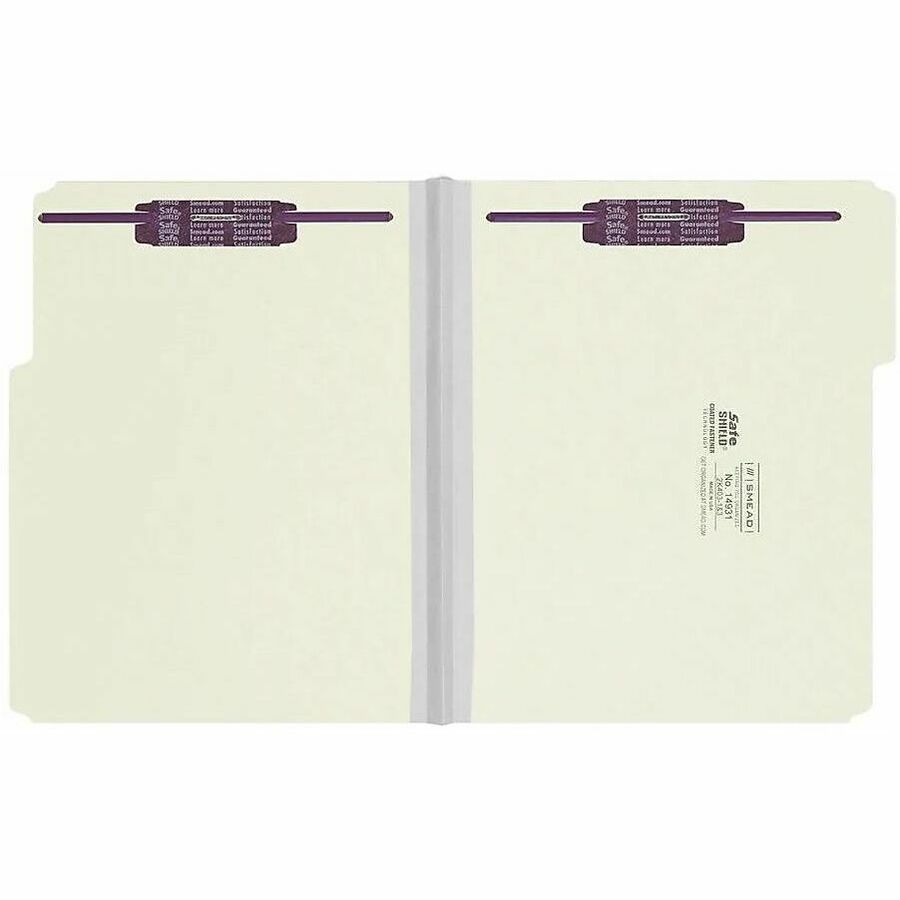 Smead 1/3 Tab Cut Letter Recycled Fastener Folder - 8 1/2" x 11" - 1" Expansion - 2 x 2S Fastener - 2" for Folder - Top 