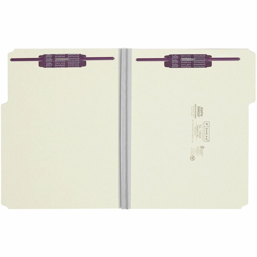 Smead 1/3 Tab Cut Letter Recycled Fastener Folder - 8 1/2" x 11" - 2" Expansion - 2 x 2S Fastener - 2" for Folder - Top 