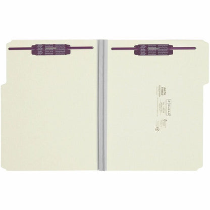 Smead 1/3 Tab Cut Letter Recycled Fastener Folder - 8 1/2" x 11" - 2" Expansion - 2 x 2S Fastener - 2" for Folder - Top 