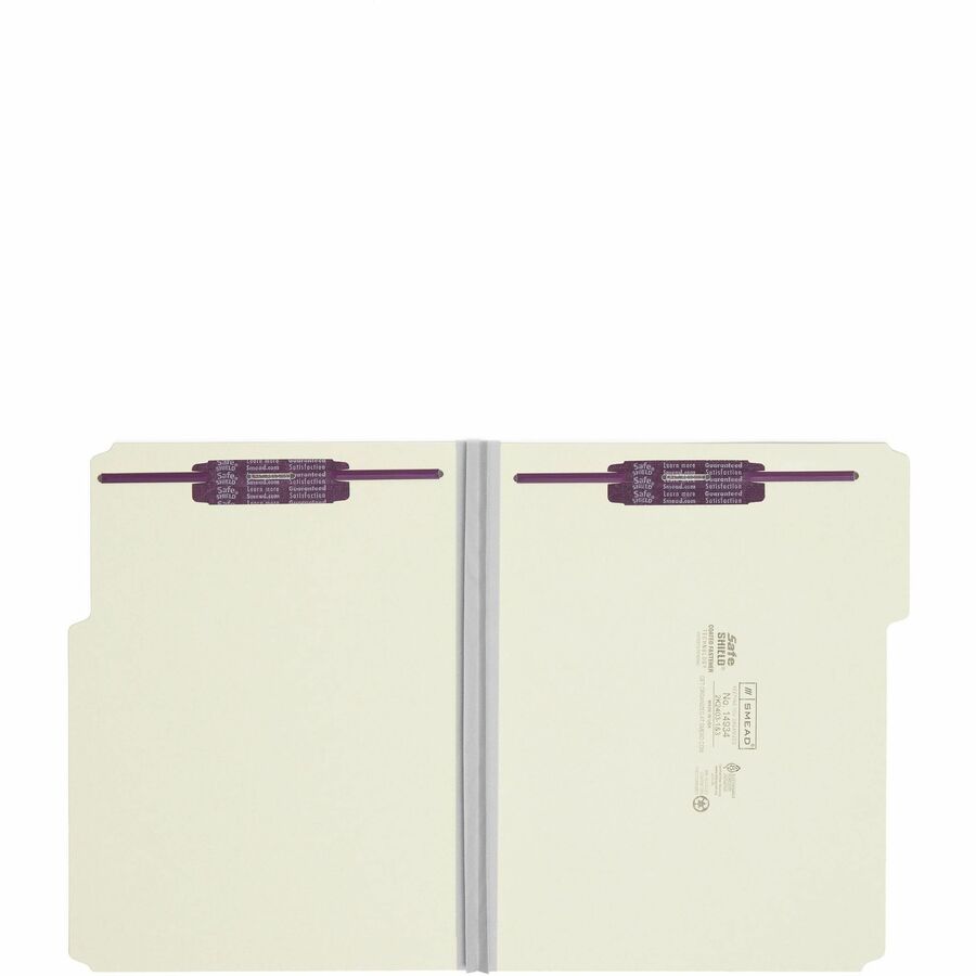Smead 1/3 Tab Cut Letter Recycled Fastener Folder - 8 1/2" x 11" - 2" Expansion - 2 x 2S Fastener - 2" for Folder - Top 