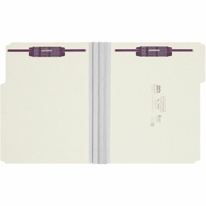 Smead 1/3 Tab Cut Letter Recycled Fastener Folder - 8 1/2" x 11" - 3" Expansion - 2 x 2S Fastener - 2" for Folder - Top 