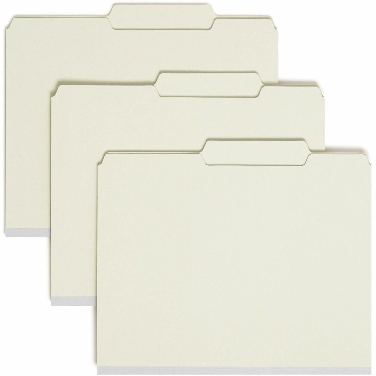 Smead 2/5 Tab Cut Letter Recycled Fastener Folder - 8 1/2" x 11" - 1" Expansion - 2 x 2S Fastener - 2" for Folder - Top 