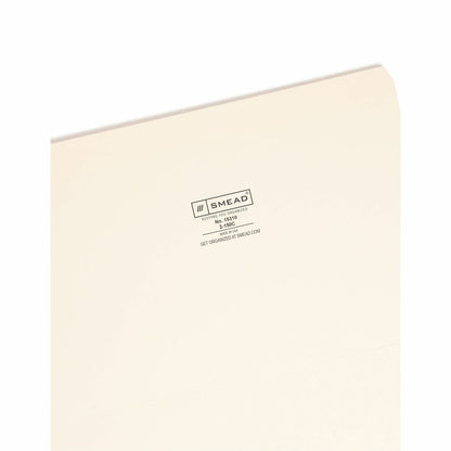 Smead Straight Tab Cut Legal Recycled Top Tab File Folder - 8 1/2" x 14" - 3/4" Expansion - 11 pt. - 2 Plys - Manila - 1