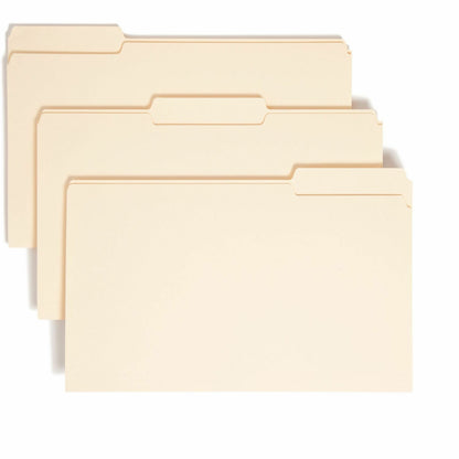 Smead 1/3 Tab Cut Legal Recycled Top Tab File Folder - 8 1/2" x 14" - 3/4" Expansion - Top Tab Location - Assorted Tab P