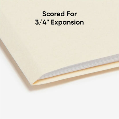 Smead 1/3 Tab Cut Legal Recycled Top Tab File Folder - 8 1/2" x 14" - 3/4" Expansion - Top Tab Location - Assorted Tab P