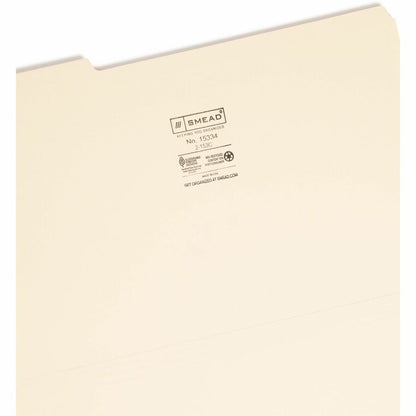 Smead 1/3 Tab Cut Legal Recycled Top Tab File Folder - 8 1/2" x 14" - 3/4" Expansion - Top Tab Location - Assorted Tab P