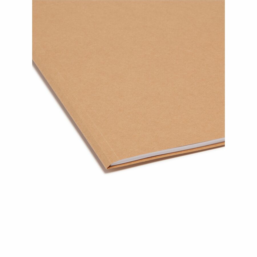 Smead Straight Tab Cut Legal Recycled Top Tab File Folder - 8 1/2" x 14" - 11 pt. - 2 Plys - Kraft - 10% Recycled - 100 