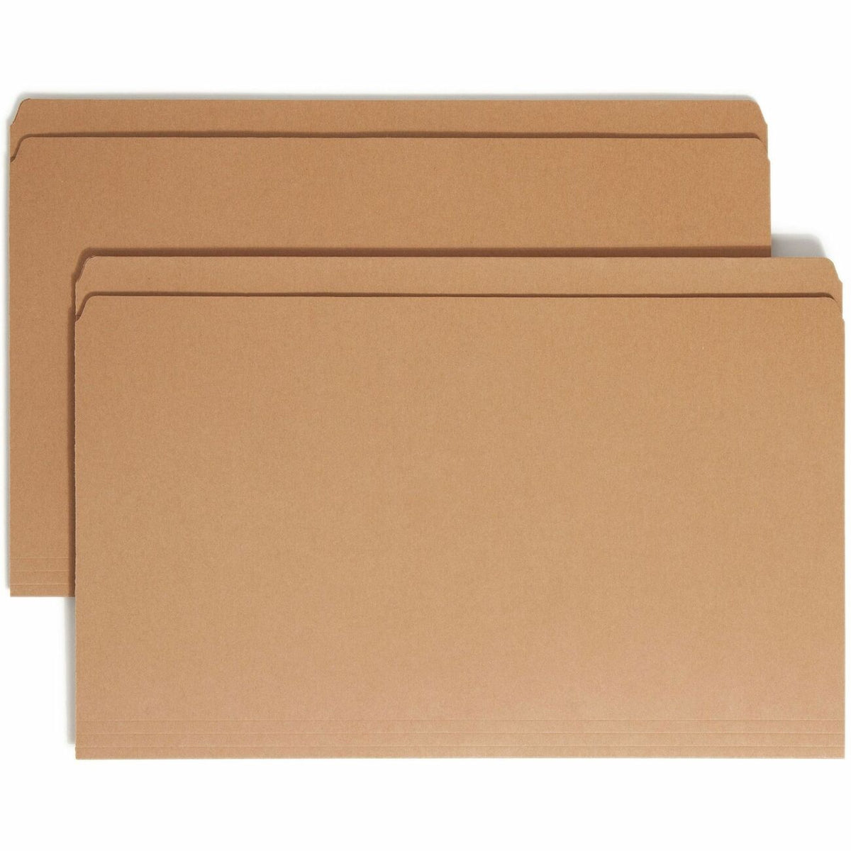 Smead Straight Tab Cut Legal Recycled Top Tab File Folder - 8 1/2" x 14" - 11 pt. - 2 Plys - Kraft - 10% Recycled - 100 