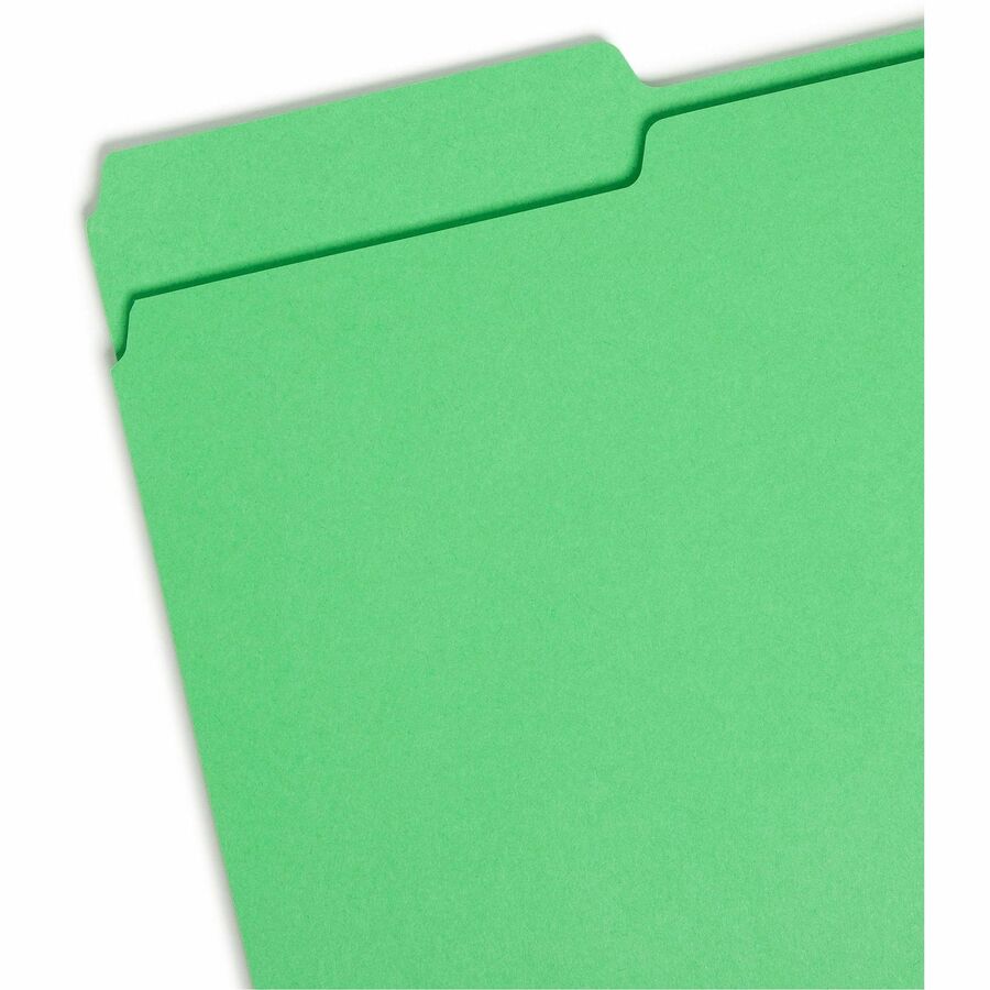 Smead Colored 1/3 Tab Cut Legal Recycled Top Tab File Folder - 8 1/2" x 14" - 3/4" Expansion - Top Tab Location - Assort
